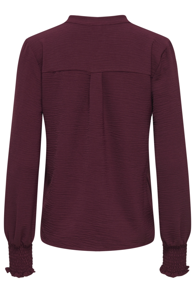 ONLMETTE V-NECK LS SMOCK TOP NOOS W 15284309 TAWNY PORT